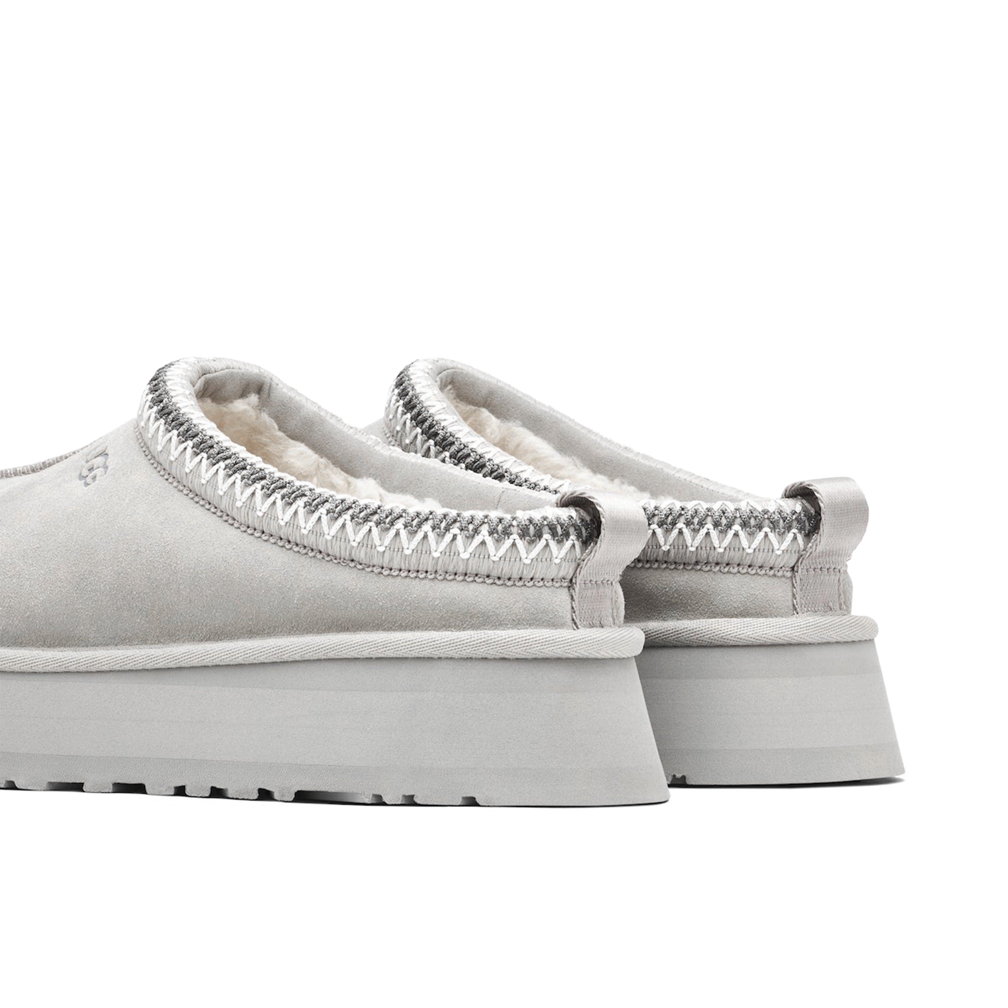 Heel view of UGG Tazz Seal Grey Slippers (W)